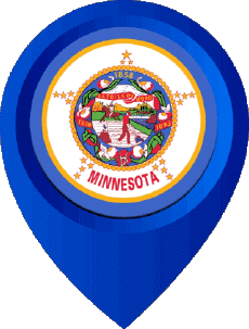 Fahnen Amerika U.S.A - States Minnesota Standort-Pin 