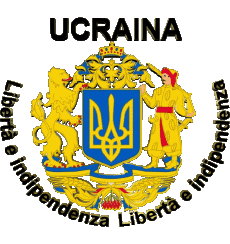 Bandiere Europa Ucraina Libertà e indipendenza 