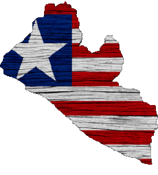 Fahnen Afrika Liberia Karte 