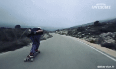 Humor - Fun Deportes Skateboard Road Down Hill Fun Win 