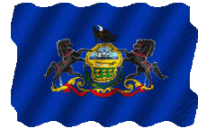 Banderas América U.S.A - Estados Pennsylvania Ondulación 