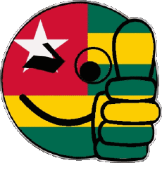 Fahnen Afrika Togo Smiley - OK 