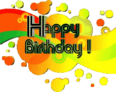 Mensajes Inglés Happy Birthday Abstract - Geometric Fondo transparente 009 