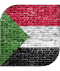 Flags Africa Sudan Square 