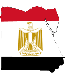 Banderas África Egipto Mapa 