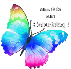 Messages Allemand Alles Gute zum Geburtstag Schmetterlinge 005 