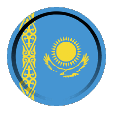 Drapeaux Asie Kazakstan Rond - Anneaux 