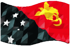 Bandiere Oceania Papua Nuova Guinea Rettangolo 