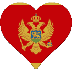 Flags Europe Montenegro Heart 