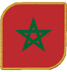 Drapeaux Afrique Maroc Carré 