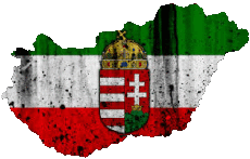 Flags Europe Hungary Map 