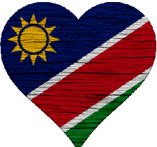 Bandiere Africa Namibia Cuore 