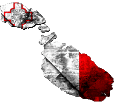 Banderas Europa Malta Mapa 