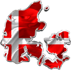 Flags Europe Denmark Map 