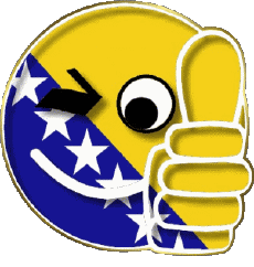 Drapeaux Europe Bosnie Herzegovine Smiley - OK 