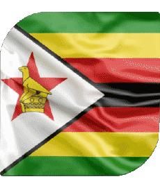 Banderas África Zimbabue Plaza 