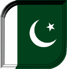 Drapeaux Asie Pakistan Carré 