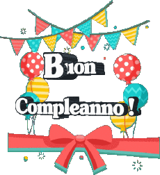 Messages Italien Buon Compleanno Palloncini - Coriandoli 006 