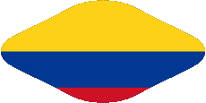 Drapeaux Amériques Colombie Ovale 02 