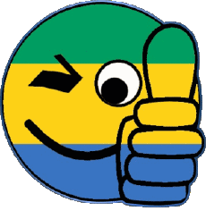 Bandiere Africa Gabon Faccina - OK 