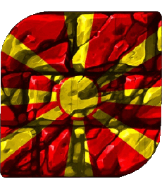Bandiere Europa Macedonia Quadrato 
