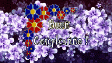 Messages Italian Buon Compleanno Floreale Animated Background 002 