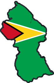 Drapeaux Amériques Guyana Carte 