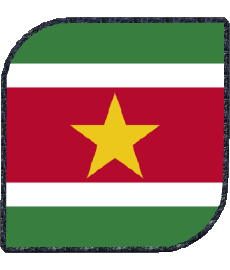 Drapeaux Amériques Suriname Carré 