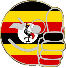 Fahnen Afrika Uganda Smiley - OK 