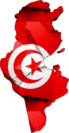 Flags Africa Tunisia Map 