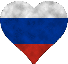 Drapeaux Europe Russie Coeur 