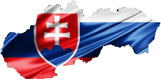 Flags Europe Slovakia Map 