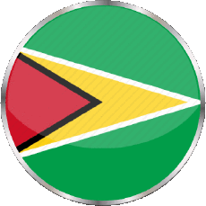 Drapeaux Amériques Guyana Rond 