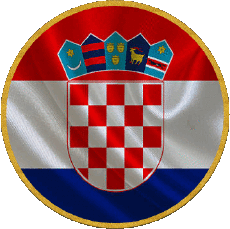 Fahnen Europa Kroatien Runde 