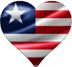 Flags Africa Liberia Heart 