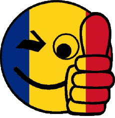 Fahnen Europa Rumänien Smiley - OK 
