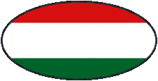 Drapeaux Europe Hongrie Ovale 