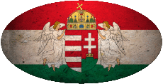 Drapeaux Europe Hongrie Ovale 
