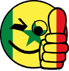 Drapeaux Afrique Sénégal Smiley - OK 