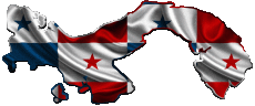 Flags America Panama Map 