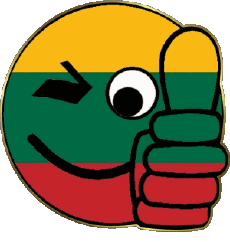 Banderas Europa Lituania Smiley - OK 