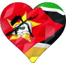 Flags Africa Mozambique Heart 
