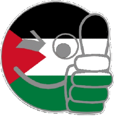 Drapeaux Asie Palestine Smiley - OK 