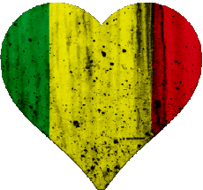 Banderas África Mali Corazón 