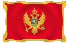 Drapeaux Europe Monténégro Ondulation 