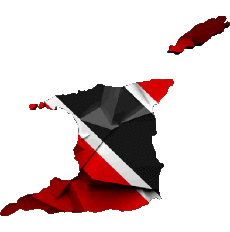 Banderas América Trinidad y Tobago Mapa 