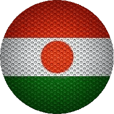 Fahnen Afrika Niger Runde 