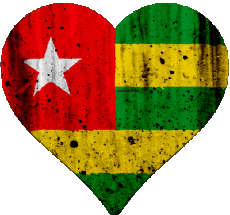 Drapeaux Afrique Togo Coeur 