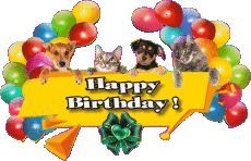 Mensajes Inglés Happy Birthday Animals 007 