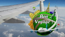 Messages French Bon Voyage Animated Background 001 